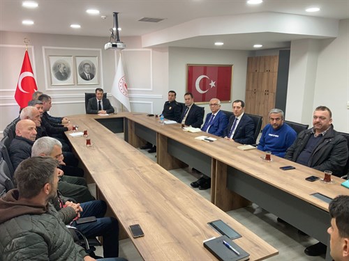  Kaymakamımız Sayın Abdurrezzak CANPOLAT Başkanlığında Muhtarlar Toplantısı Yapıldı.